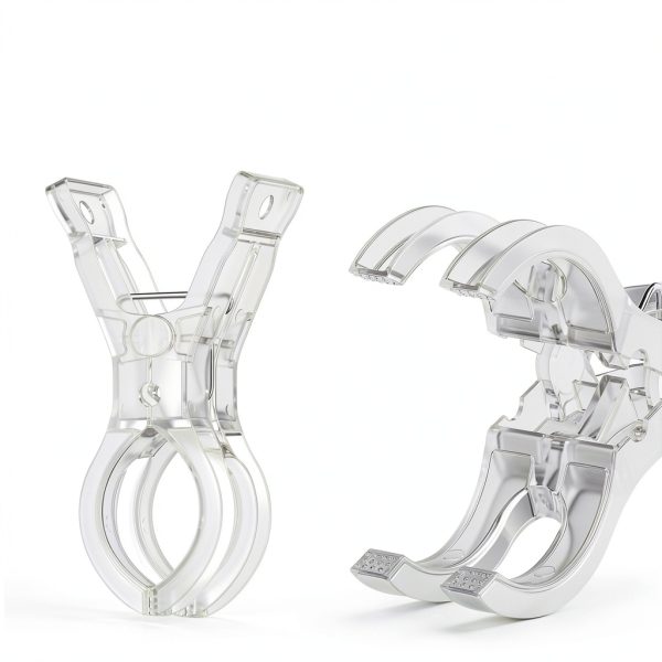 Muitcdo Spring Clamp MT008 Clear Dual Clip Serrated Jaws Plastic-1