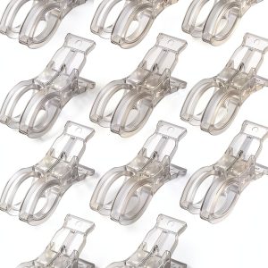 Muitcdo Spring Clamp MT008 Clear Dual Clip Serrated Jaws Plastic-0