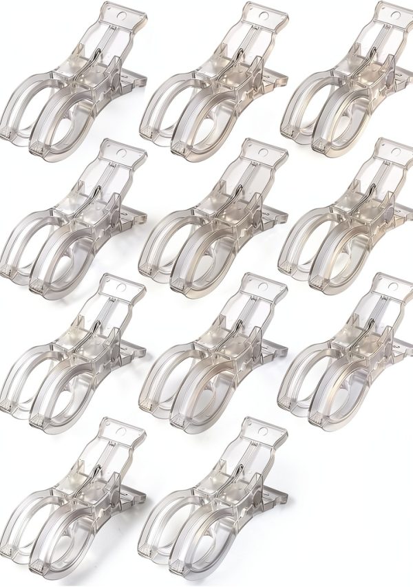Muitcdo Spring Clamp MT008 Clear Dual Clip Serrated Jaws Plastic-0